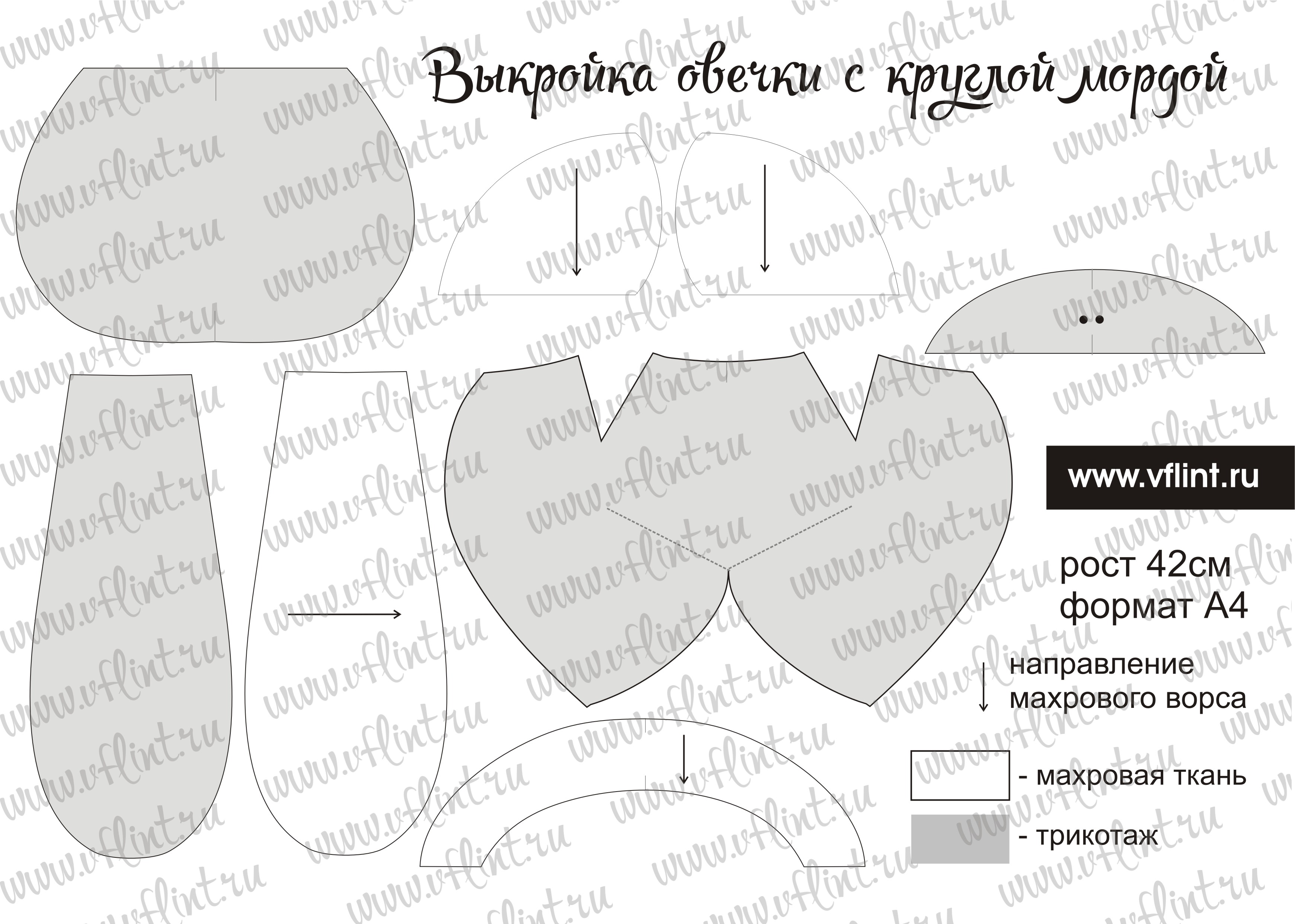 Выкройка круглая голова Выкройка круглая голова