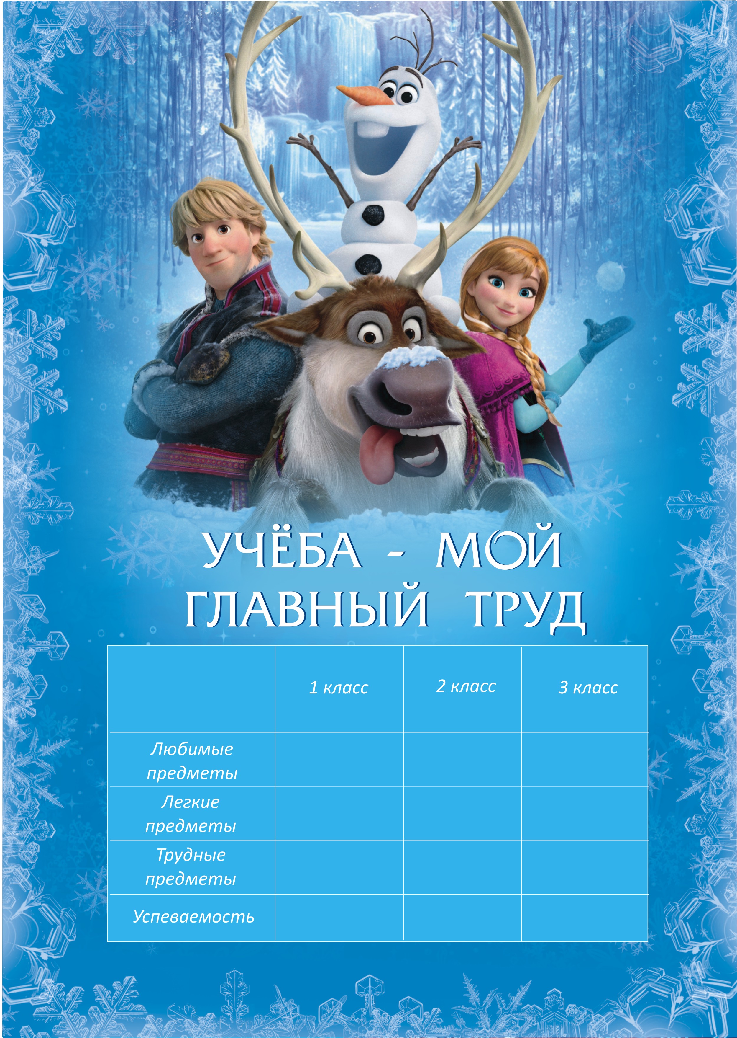 Портфолио ученицы начальных классов Эльза холодное сердце